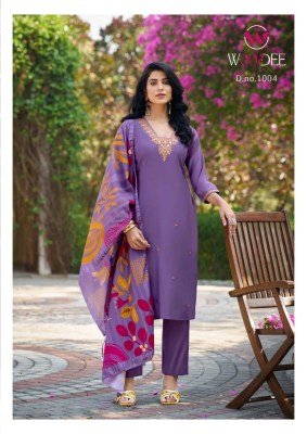 Woodee Miralee Kurti Pant Dupatta Set Wholesale Rate  readymade suit catalogs