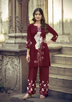 Woodee Natasha Premium Rayon Co-Ord Set with Discharge Print (S–3XL) co ord set catalogs