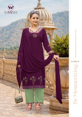 Woodee Noor Kurti Palazzo with  Dupatta Fancy Palazzo suit catalogue