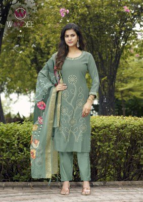 Woodee Ritoo Designer Top And Bottom Set Soft Muslin Viscose with Stylish Thread And Latkan Detailing Wholesale kurtis catalogs