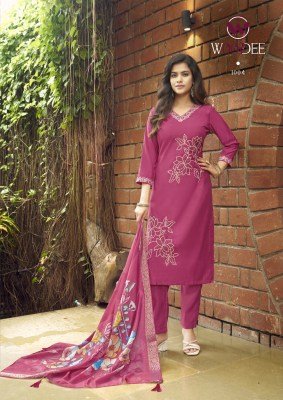 Woodee Ritoo Designer Top And Bottom Set Soft Muslin Viscose with Stylish Thread And Latkan Detailing Wholesale kurtis catalogs