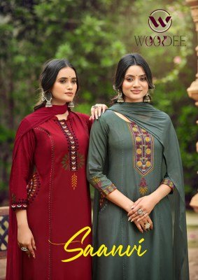 Woodee Saanvi Rayon Top Pant with Nazneen Dupatta Collection wholesale catalogs