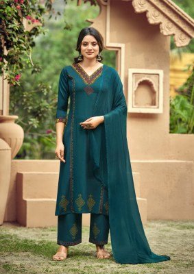 Woodee Saanvi Rayon Top Pant with Nazneen Dupatta Collection kurti pant with dupatta Catalogs