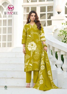 Woodee Tanya 3 Piece Kurti Palazzo with Dupatta Fancy Palazzo suit catalogue