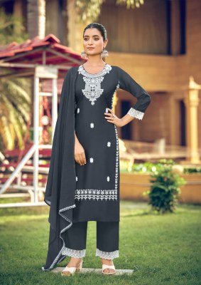 Woodee White Lotus Vol 3 Liva Rayon Kurti Palazzo Set with Nazneen Dupatta (S–3XL) Fancy Palazzo suit catalogue