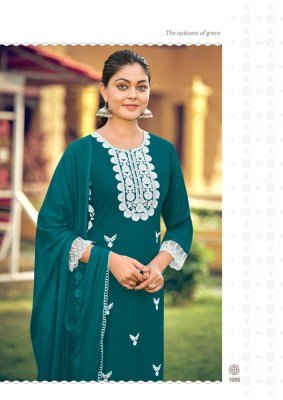 Woodee White Lotus Vol 3 Liva Rayon Kurti Palazzo Set with Nazneen Dupatta (S–3XL) Fancy Palazzo suit catalogue