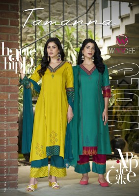 Woodee by Tamanna Premium Quality reyon top bottom and dupatta catalogue with affordable rate Woodee