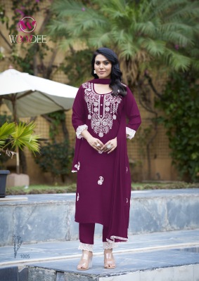 Woodee by White Lotus Premium quality top bottom with dupatta catalogue at low rate readymade suit catalogs