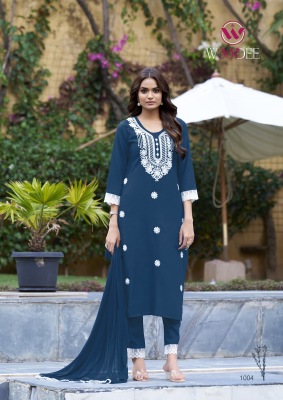 Woodee by White Lotus Premium quality top bottom with dupatta catalogue at low rate readymade suit catalogs