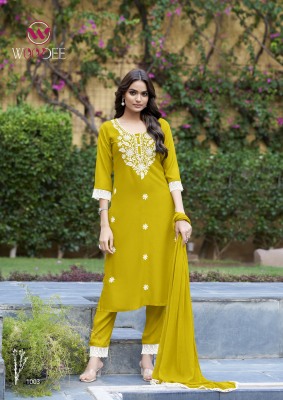 Woodee by White Lotus Premium quality top bottom with dupatta catalogue at low rate readymade suit catalogs