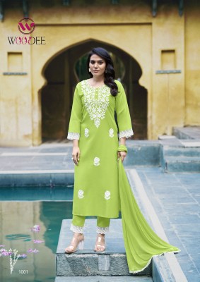 Woodee by White Lotus Premium quality top bottom with dupatta catalogue at low rate readymade suit catalogs