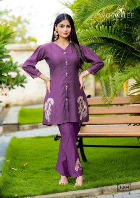 Wooglee Asthetica Viscose Silk Thread And Handwork Co ord Set Collection Wholesale  co ord set catalogs