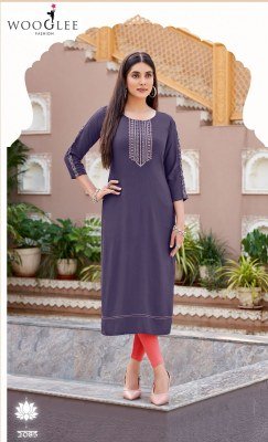 Wooglee Barbella Vol 13 Heavy Rayon Thread And Handwork Designer Kurti Wholesale kurtis catalogs