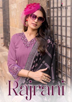 Wooglee Rajrani Viscose Weaving Thread Handwork Readymade Suits  