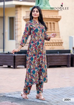 Wooglee Sankalp Collection Stylish Rayon Print Kurti with Pocket And Slub Bottom Wholesale kurtis catalogs