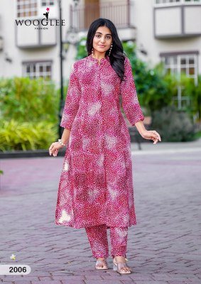 Wooglee Sankalp Collection Stylish Rayon Print Kurti with Pocket And Slub Bottom Wholesale kurtis catalogs