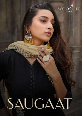 Wooglee Saugaat Premium Viscose Weaving Kurti Pant Set with Thread And Handwork Chanderi Dupatta Wholesale wholesale catalogs