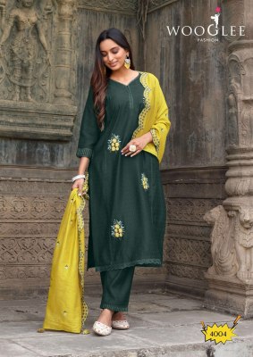 Wooglee Saugaat Premium Viscose Weaving Kurti Pant Set with Thread And Handwork Chanderi Dupatta Wholesale kurtis catalogs