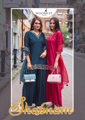 Wooglee Shabnam Vol 4 Gajji Silk Kurti with Hand Thread Work And Organza Dupatta Wholesale kurtis catalogs