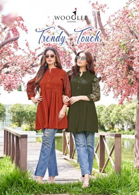 Wooglee Trendy Touch Rayon Slub Kurti with Thread and Handwork wholesale catalogs