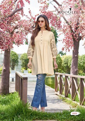 Wooglee Trendy Touch Rayon Slub Kurti with Thread and Handwork western wear catalogs