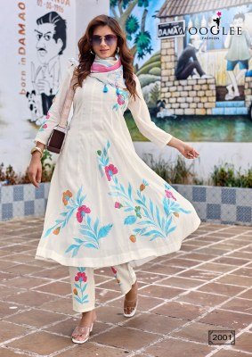 Wooglee Varnika Kurti Pant with Dupatta Set kurti pant with dupatta Catalogs