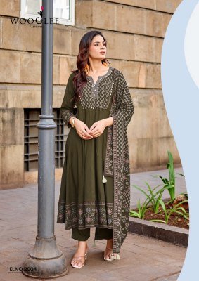 Wooglee Vastral Rayon Print Kurti Pant with Dupatta Set kurti pant with dupatta Catalogs