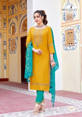 Wooglee by Saarika fancy embroidered readymade suit catalogue at low rate readymade suit catalogs