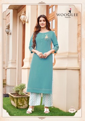 Wooglee by celebration vol 17 embroidered work heavy rayon kurti catalog at wholesale price kurtis catalogs