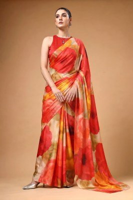 YNF7002 Satin Silk Printed Saree with Unstitched Blouse sarees catalogs