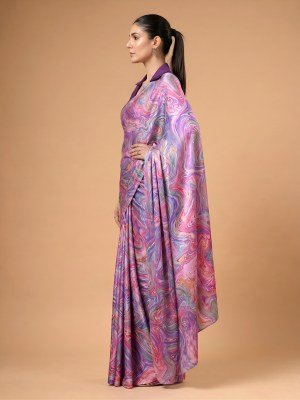 YNF7002 Satin Silk Printed Saree with Unstitched Blouse sarees catalogs