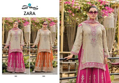 Your Choice Zara Collection Heavy Chinon Ready-Made Sharara Suit Set readymade suit catalogs