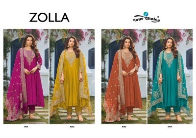Your Choice Zolla Collection Heavy Chinon Ready Made Suit readymade suit catalogs