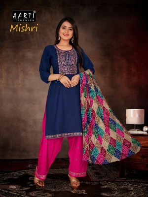Z Black Mishri Rayon Embroidery Work Readymade Patiyal suits catalogue wholesaler supplier  kurtis catalogs