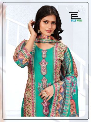 Zainab by Blue Hills Exclusive Digital Printed Hand work Readymade suit catalogue at affordable rate readymade suit catalogs
