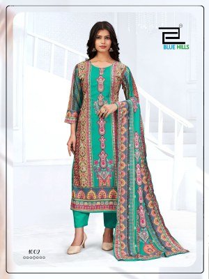 Zainab by Blue Hills Exclusive Digital Printed Hand work Readymade suit catalogue at affordable rate readymade suit catalogs