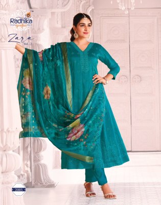 Zara vol 2 by radhika Lifestyle Vichitra Silk Fancy Anarkali suit catalogue at affordable rate readymade suit catalogs