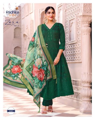 Zara vol 2 by radhika Lifestyle Vichitra Silk Fancy Anarkali suit catalogue at affordable rate readymade suit catalogs