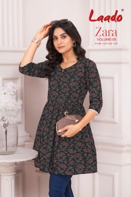 Zara vol 5 by Jay Hanuman Fancy Printed Cotton Readymade fancy Tunic Collection Amavi