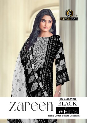 Zareen black and white by Keval fab fancy karachi suit catalogue at affordable rate Karachi suits catalogs