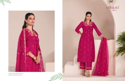 Zari by Lily and Lali Handwork Embroidered kurti pant with dupatta catalogue at affordable rate readymade suit catalogs