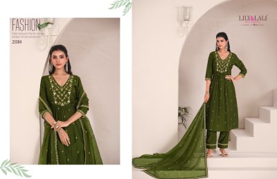 Zari by Lily and Lali Handwork Embroidered kurti pant with dupatta catalogue at affordable rate readymade suit catalogs