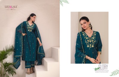 Zari by Lily and Lali Handwork Embroidered kurti pant with dupatta catalogue at affordable rate readymade suit catalogs
