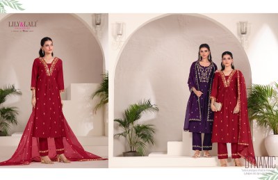 Zari by Lily and Lali Handwork Embroidered kurti pant with dupatta catalogue at affordable rate readymade suit catalogs