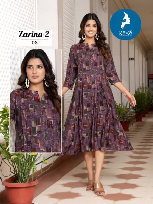 Zarina 2 by Kaya Chanderi foil printed Anarkali suit catalogue at amavi expo kurtis catalogs
