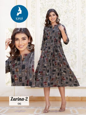 Zarina 2 by Kaya Chanderi foil printed Anarkali suit catalogue at amavi expo kurtis catalogs