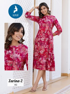 Zarina 2 by Kaya Chanderi foil printed Anarkali suit catalogue at amavi expo kurtis catalogs