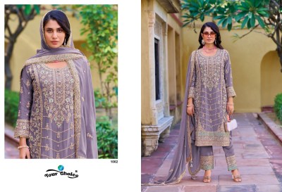 Zarina by Your choice Heavy Chinon Free size embroidered readymade suit collection at affordable rate readymade suit catalogs