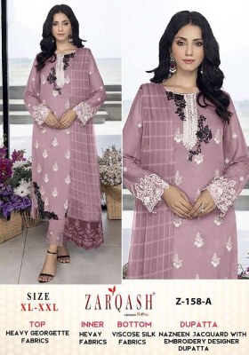 Zarqash New Design no Z 158  Heavy georgette Readymade Pakistani Suits Catalogue wholesaler  readymade suit catalogs