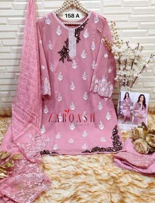 Zarqash New Design no Z 158  Heavy georgette Readymade Pakistani Suits Catalogue wholesaler  readymade suit catalogs